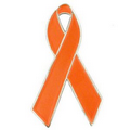 Orange Awareness Ribbon Lapel Pin
